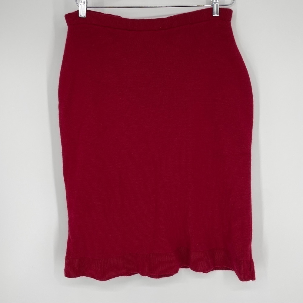 J Peterman Wool Womens size L Straight knee length Skirt Lined